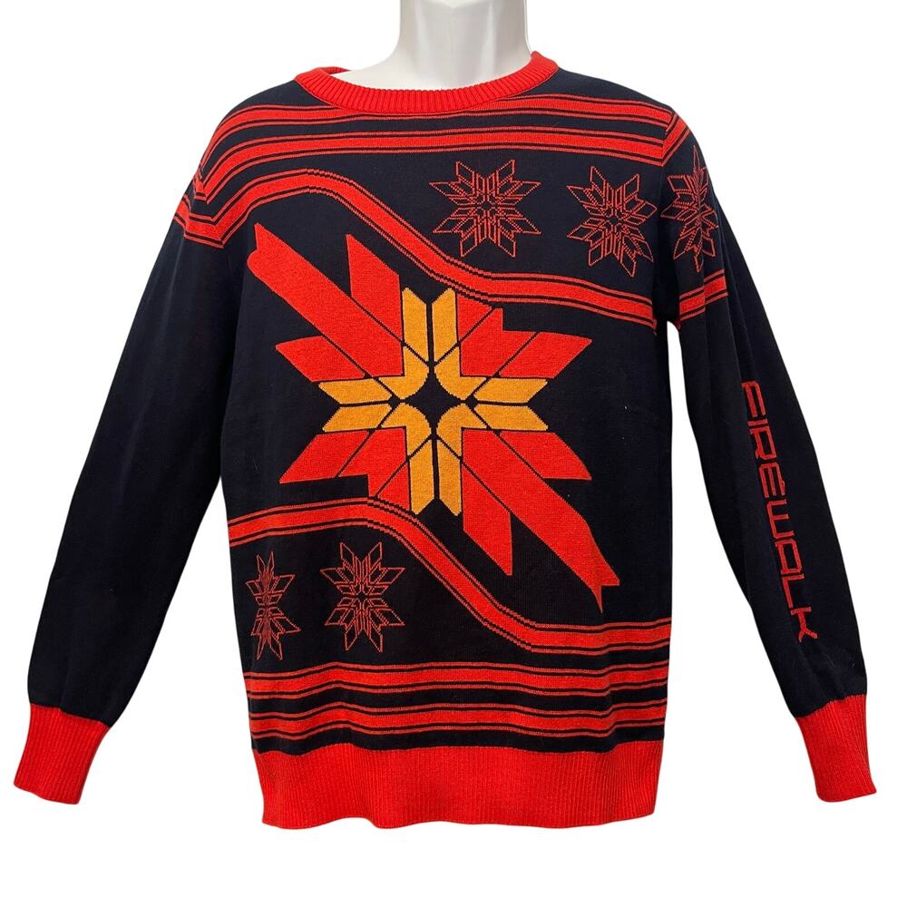 FIrewalk Snowflake Pattern Ski Christmas Sweater Sweater Size Small